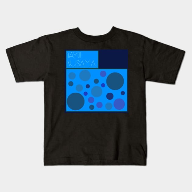 Yayoi Kusama inspired design Kids T-Shirt by pauloneill-art
